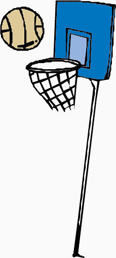 卡通篮球上篮