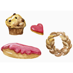 水粉甜品甜甜圈糕点