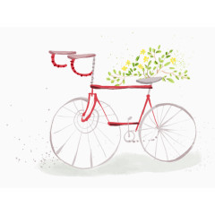 插画自行车