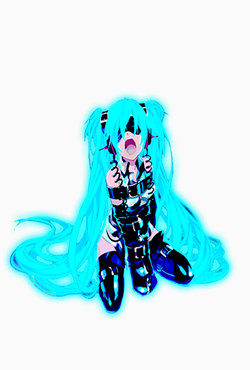 动漫少女 抠图素材   初音未来