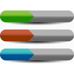 矢量手绘长条标签