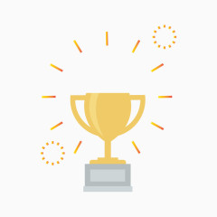 矢量发光的奖杯