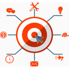 橙色标靶分类标签