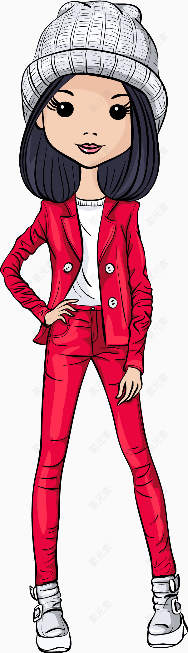 女性插画人物矢量素材