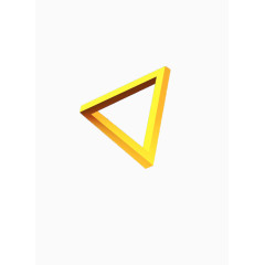 金色立体倒三角