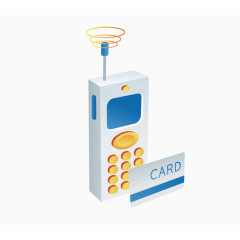 矢量信用卡和pos机刷卡器