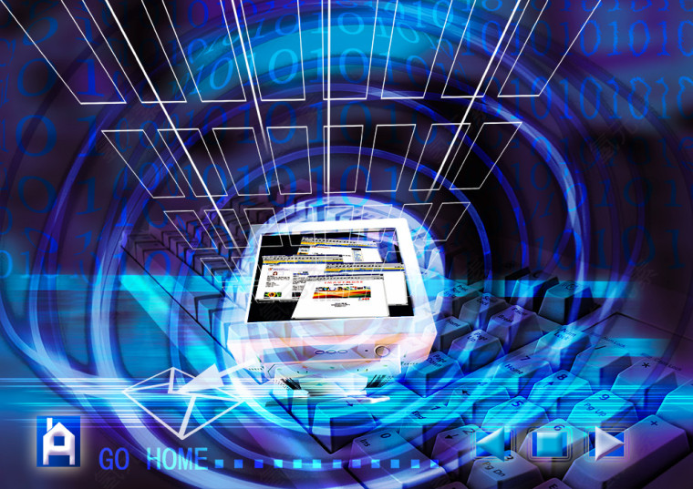 地球科技未来数码深蓝色