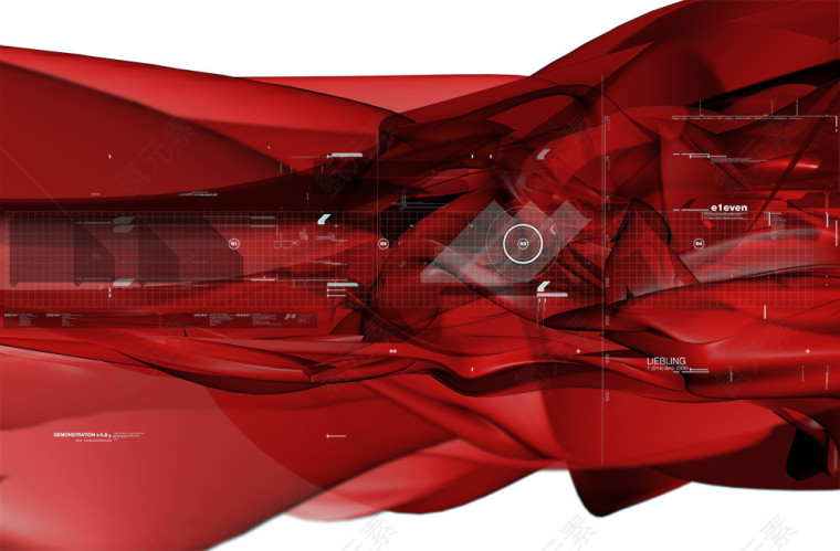 红色科技未来的时尚图