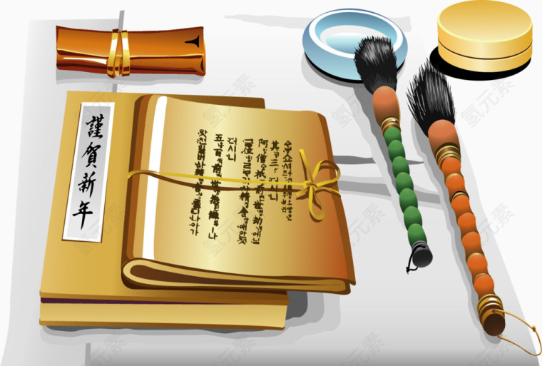 矢量书房用品