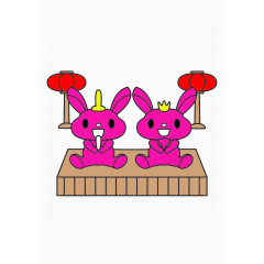 手绘另个小兔子