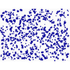 漂浮的无数个蓝色五角星