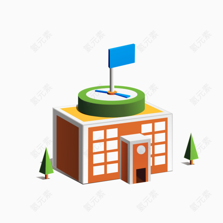 卡通学校模型