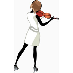 拉小提琴的美女