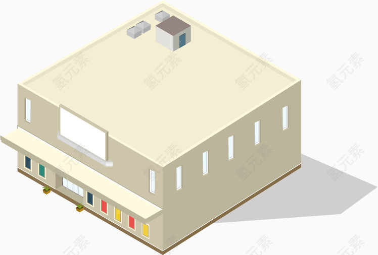 都市地产立体房屋模型矢量