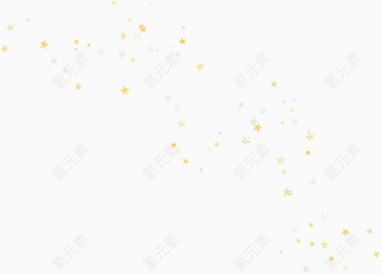 漂浮橙色五角星