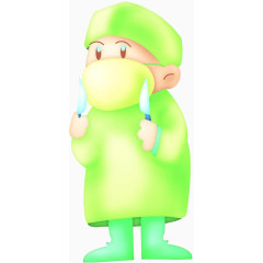 拿手术刀的医生