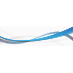 蓝色线条矢量卡通波浪线