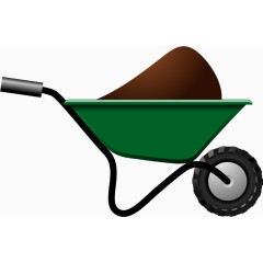 矢量手绘小推车