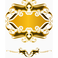 金色复古装饰元素