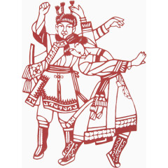 少数民族满族剪纸