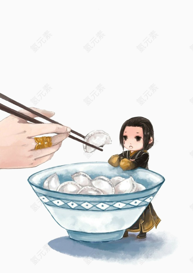 卡通版新年饺子
