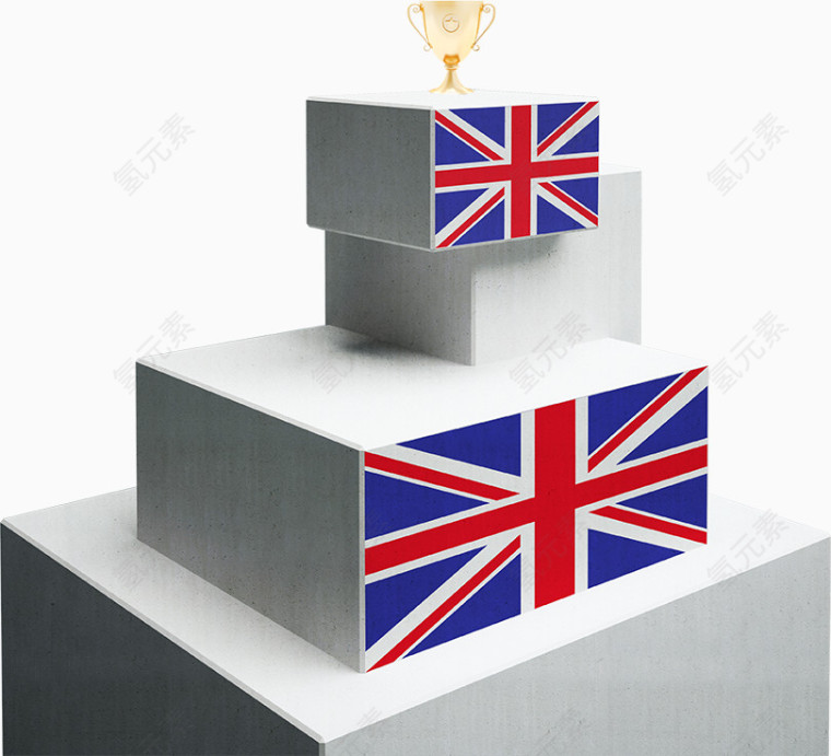英国方块上的奖杯