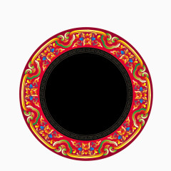 圆盘铜钱底纹矢量素材