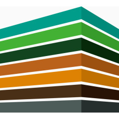 矢量PPT设计折页形数据图标