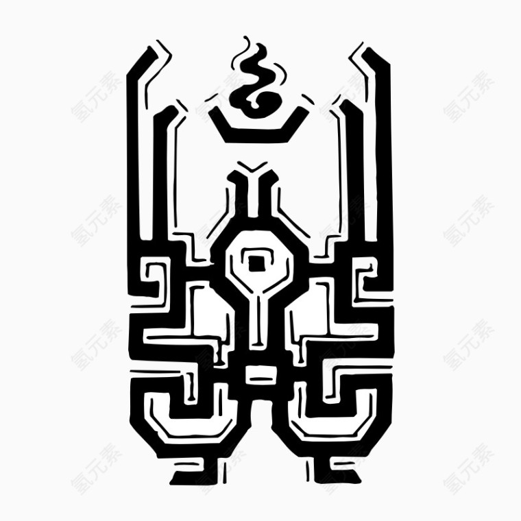 经典民族传统装饰图案纹路画素材