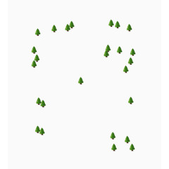 绿色松树装饰游乐场欢乐谷