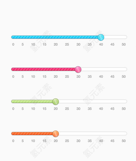 彩色数据拖动条