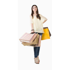 提购物袋的女孩儿