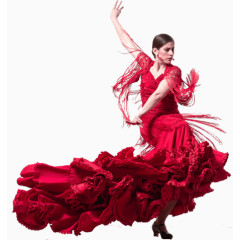 红色长裙