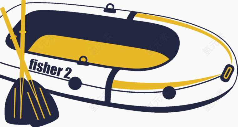 钓鱼行业钓鱼船卡通