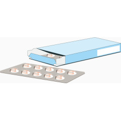 卡通药盒药片矢量