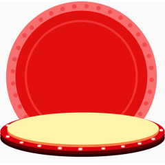 红色舞台装饰背景