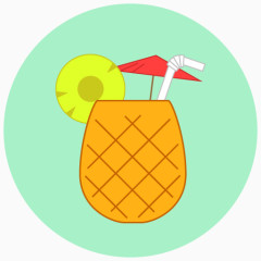 海滩食品水果菠萝夏天夏天