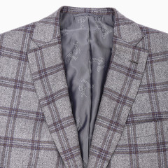 布里奥尼经典格子男士西装