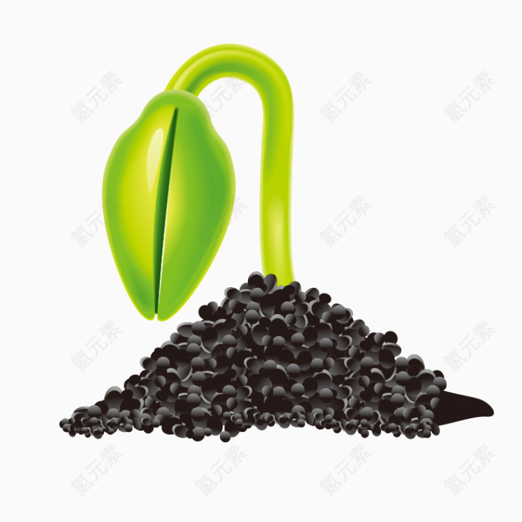 发芽绿色矢量
