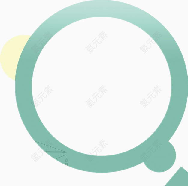 绿色气泡二维码边框素材