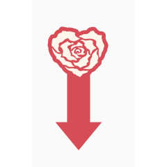 玫瑰花红心邀请函