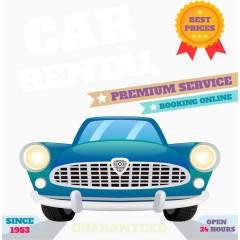 租车行业复古海报