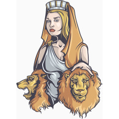 泰坦狮子免抠素材