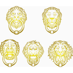 矢量手绘石头门环