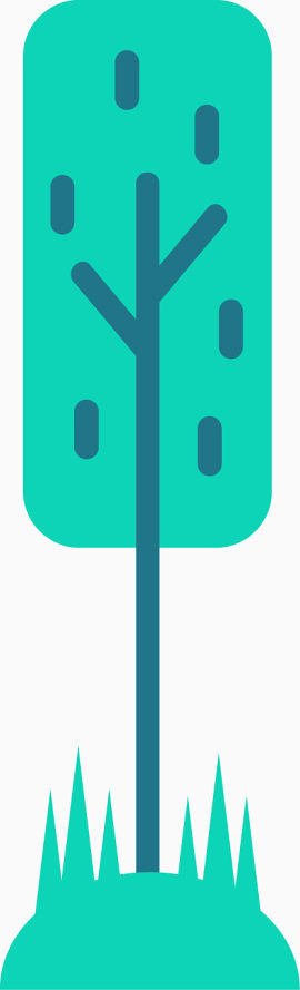 卡通绿色大树图案