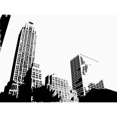 矢量图城市简影