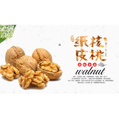 纸皮核桃宣传海报