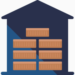 一个蓝色的库房