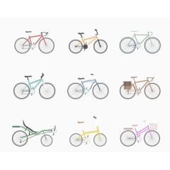 卡通自行车设计素材