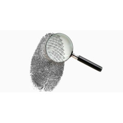 放大镜下查看指纹